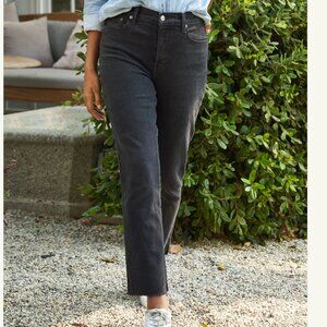 Frank & Eileen CORK Everyday Jean raw hem Washed Black NWT